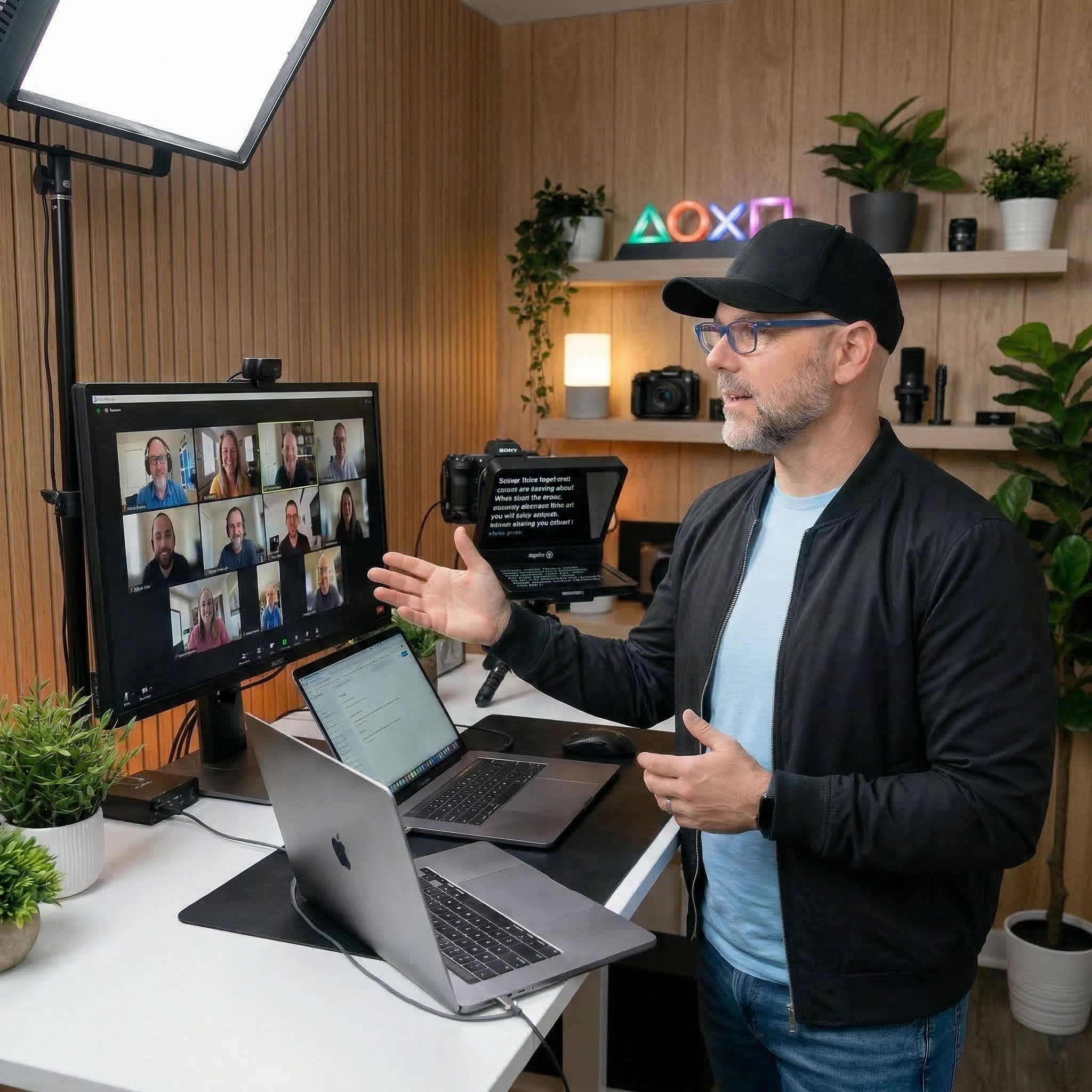 Quinton on a weekly live coaching call with members